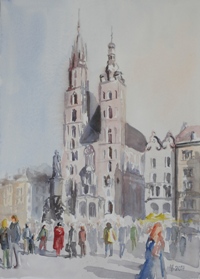 Město, Krakow, Kraków, rynek, náměstí
